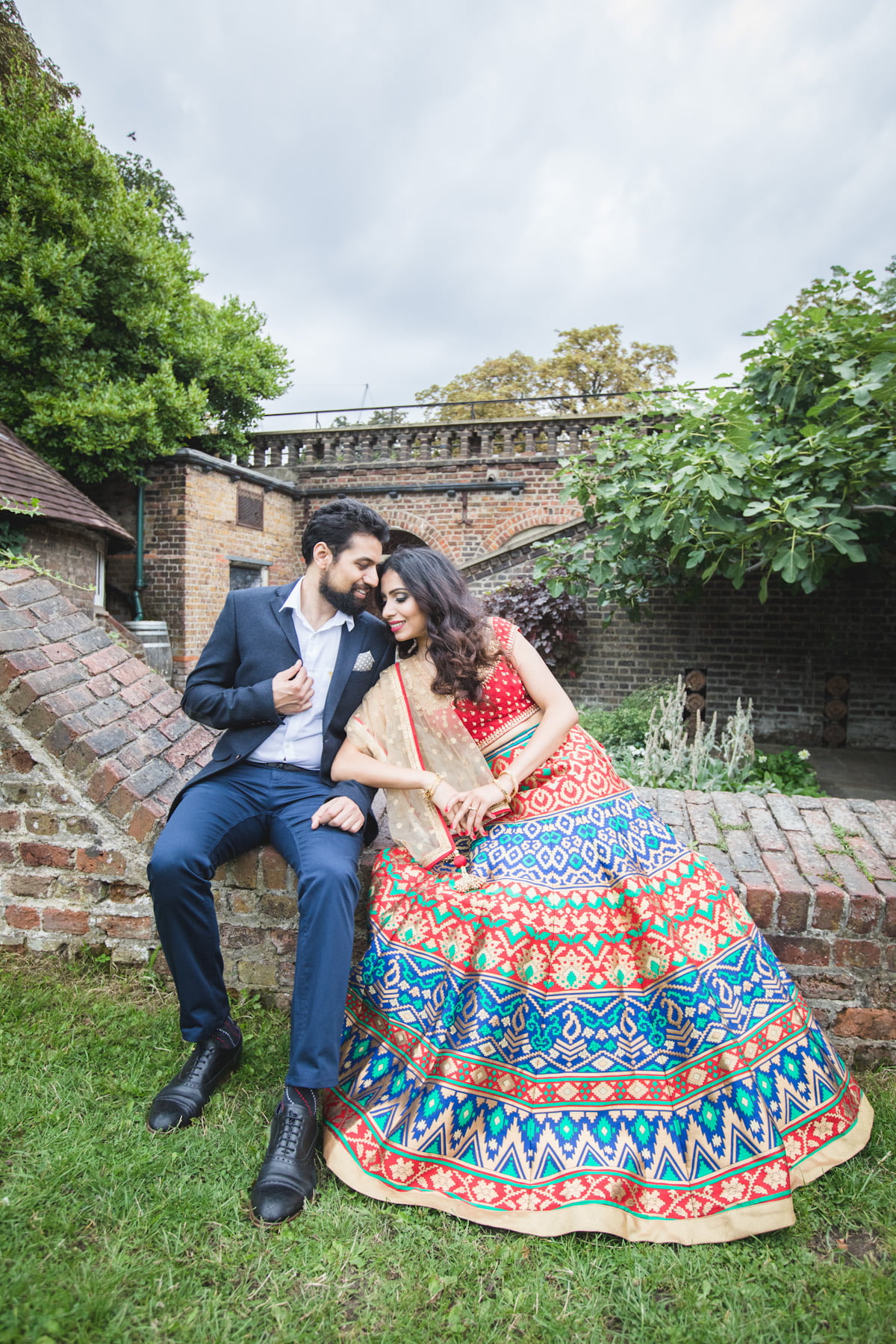 Pre-wedding photoshoot and videoshoot for a stylish Indian couple in Holland Park, London