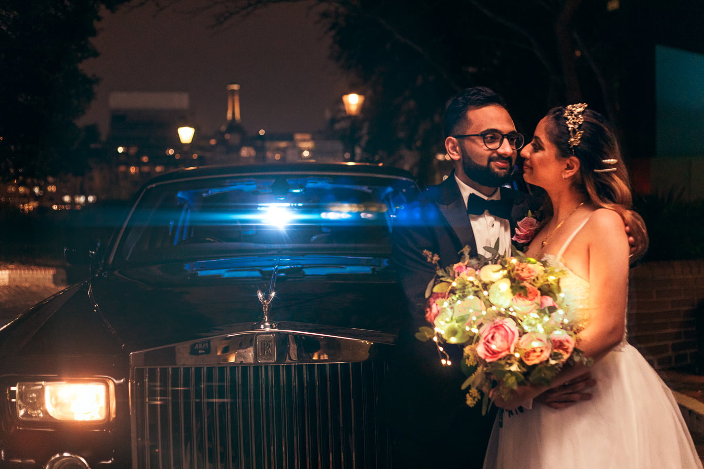 Indian Bride and Groom Wedding Day at Tower Bridge, central London, UK