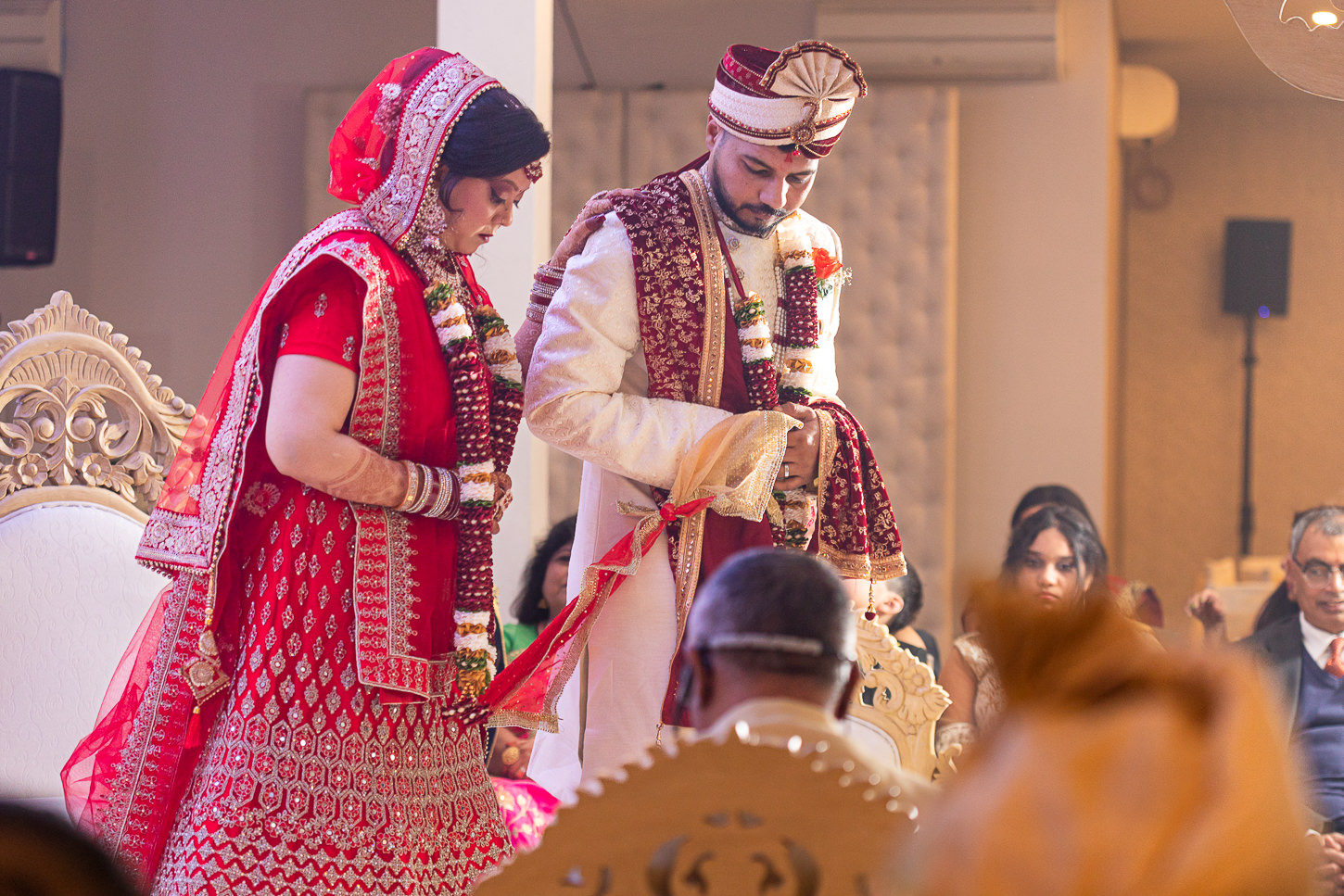 Fashion style wedding photoshoot and wedding videoshoot for a Sri Lankan bride's and groom's wedding day in One Great George Street, Westminster, Central London